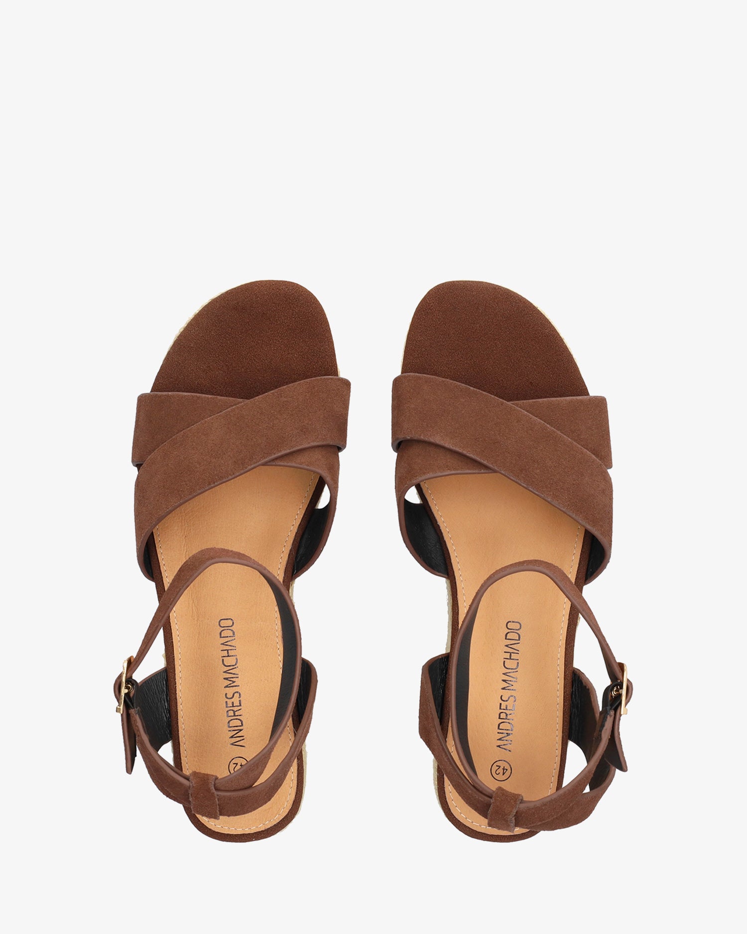 Espresso suede wedge espadrille 