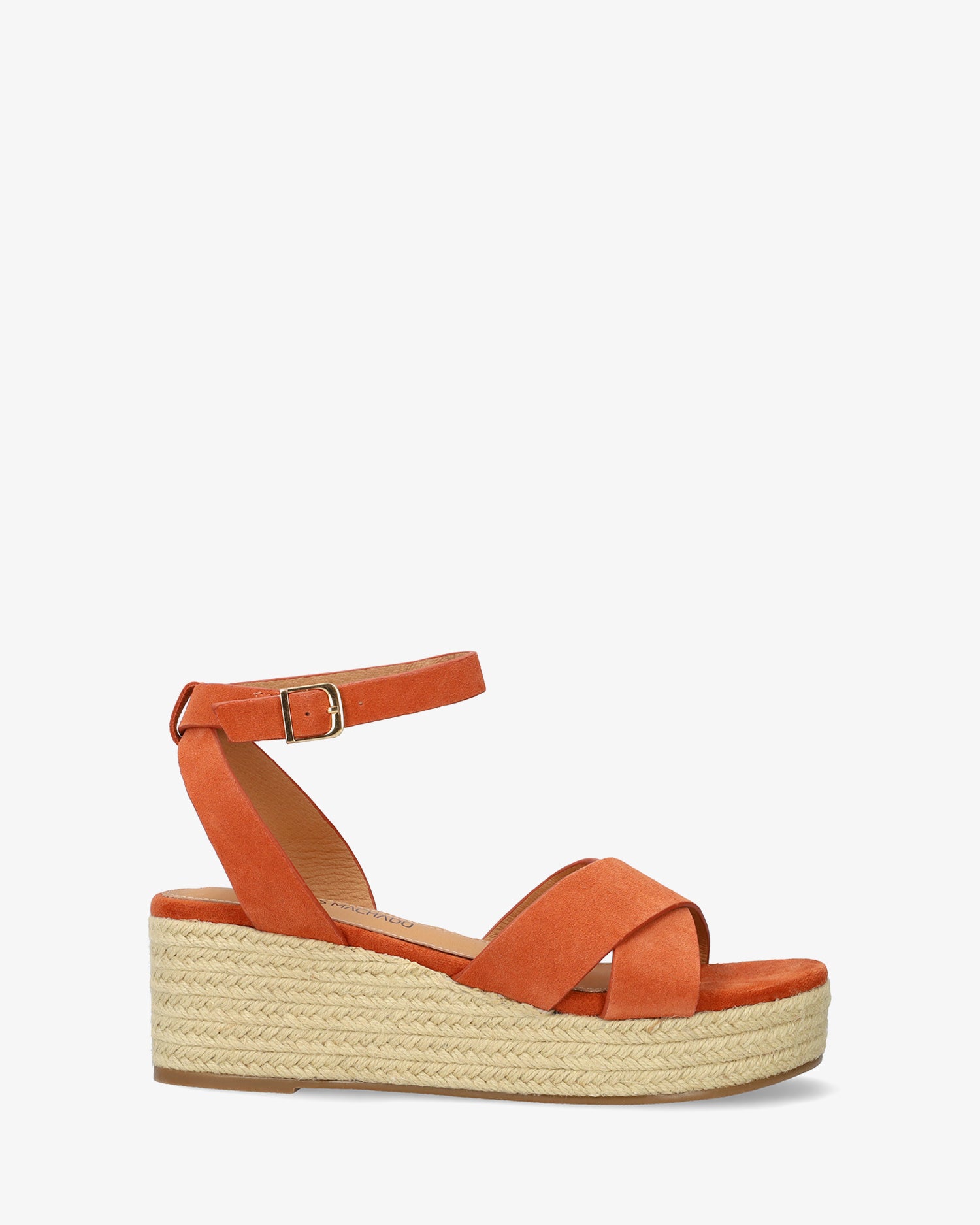 Brick suede wedge espadrille 