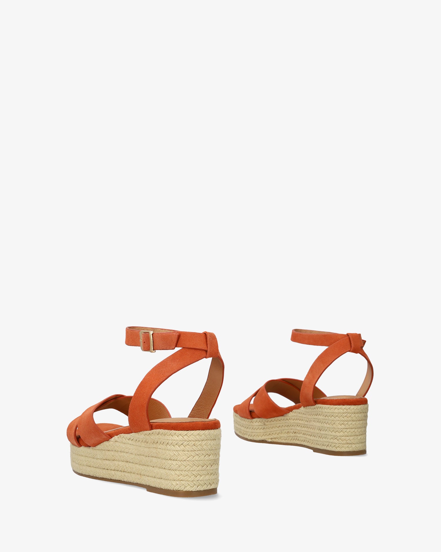 Brick suede wedge espadrille 