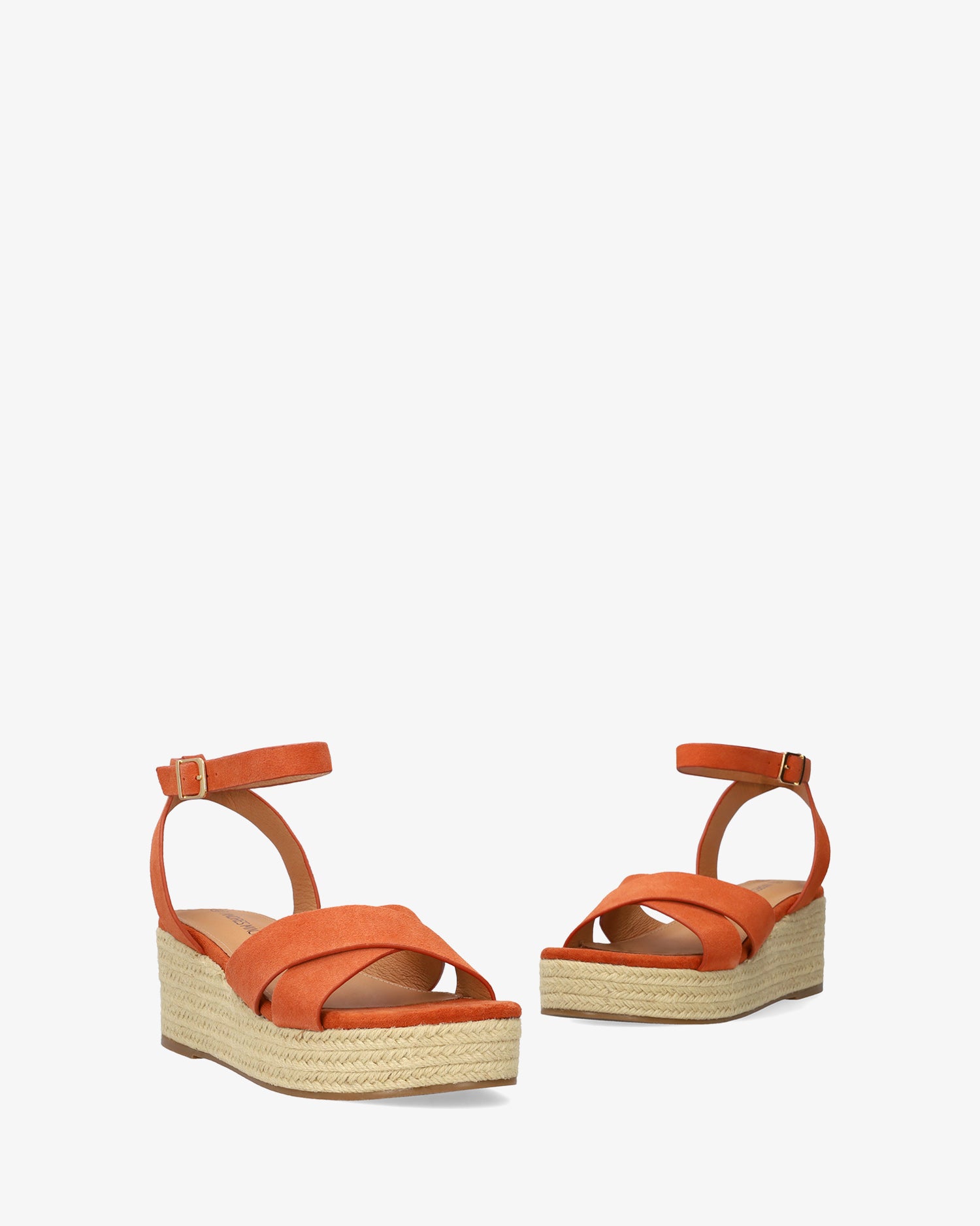 Brick suede wedge espadrille 