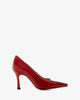 Stilettos in red leather