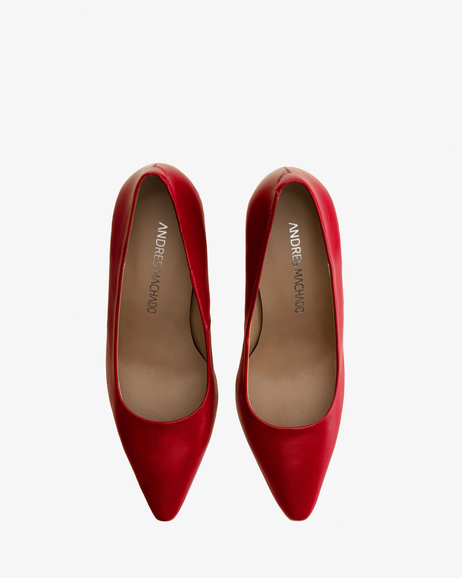 Pumps aus rotem leder