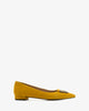 Trim loafers in mustard suede leather