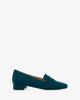 Moccasins in blue suede leather