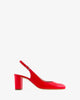 Slingback stilettos in red nappa leather