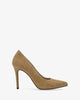 Heeled shoes in camel suede