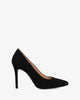 Heeled shoes in black suede