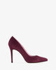 Heeled shoes in burgundy suede