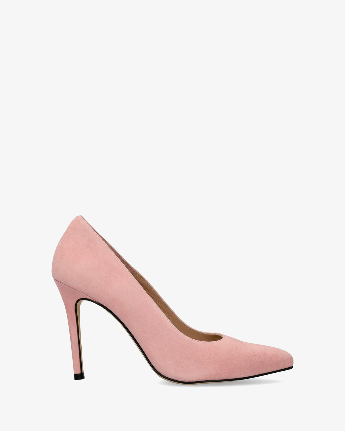 Zapato tacón de ante rosa