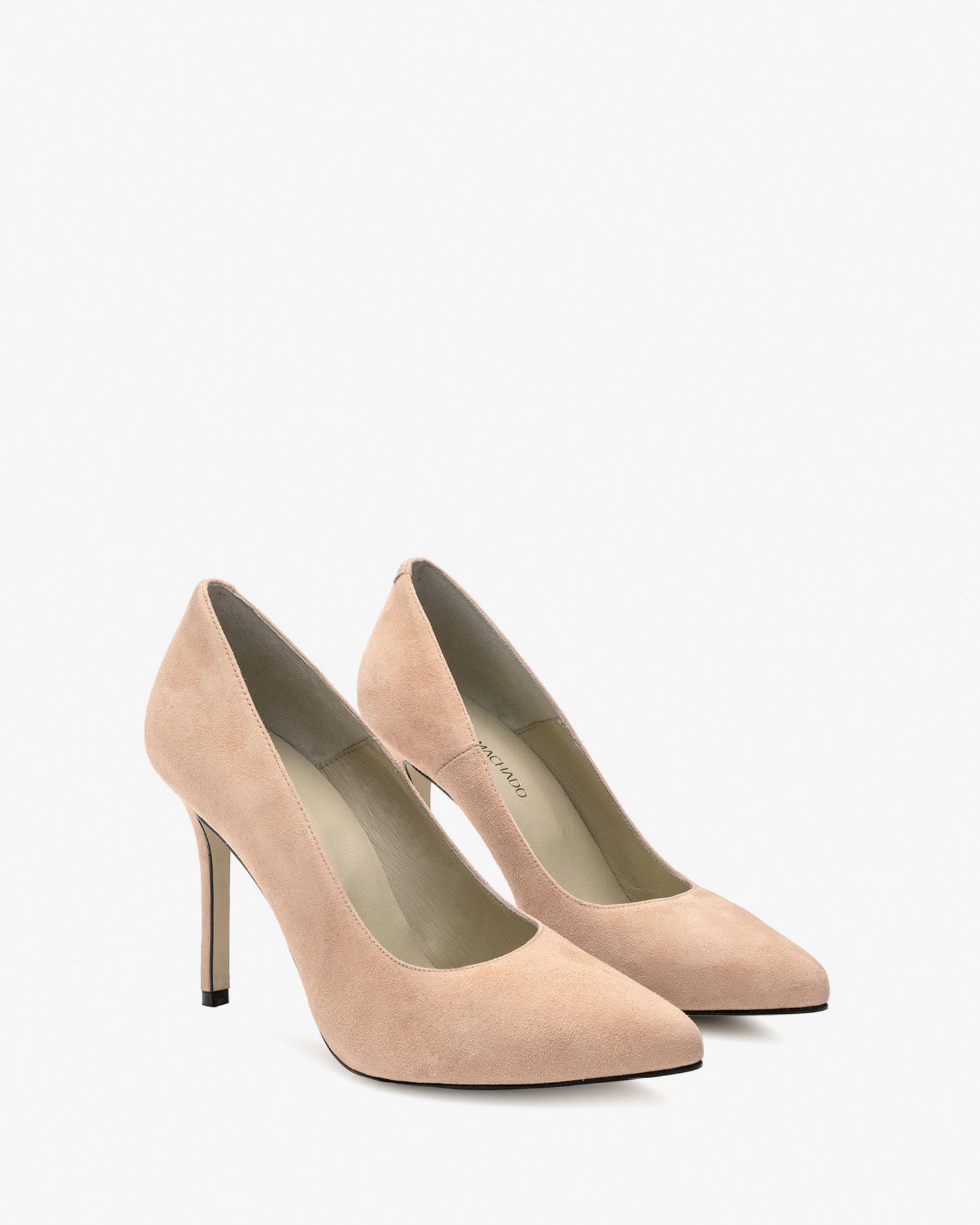 Heeled shoes in pink suede