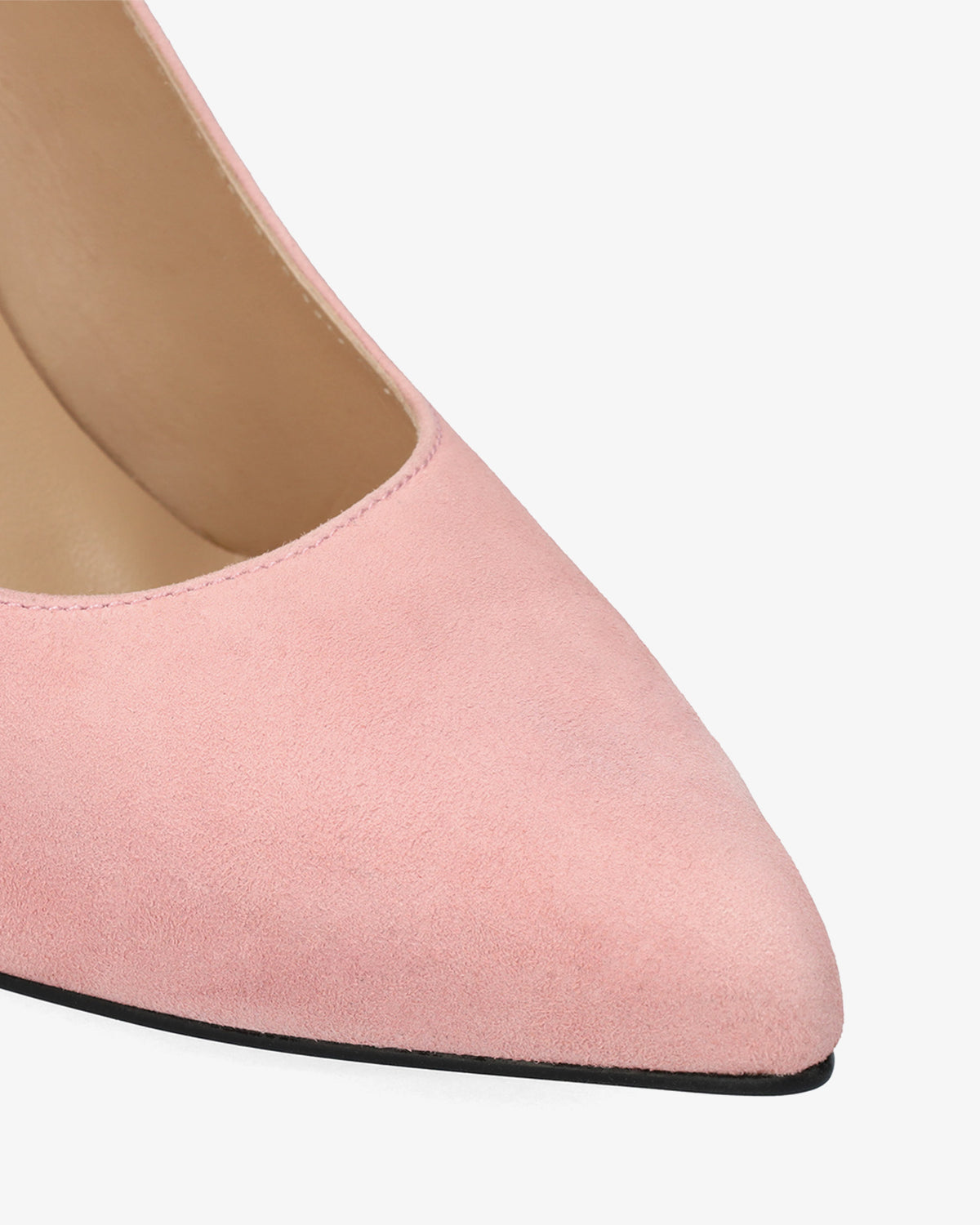 Zapato tacón de ante rosa