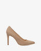Heeled shoes in taupe suede