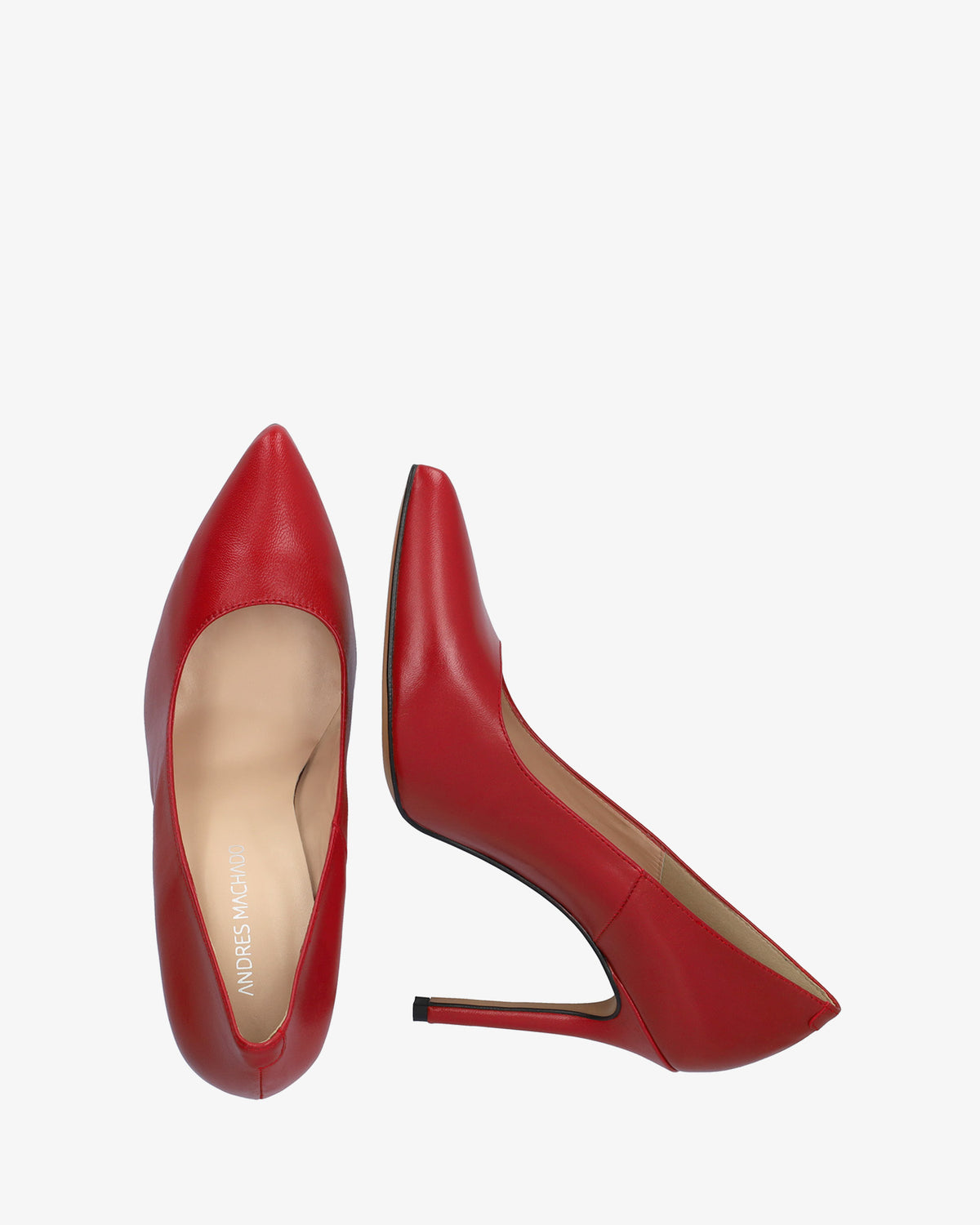 Scarpa con tacco in pelle nappa bordeaux