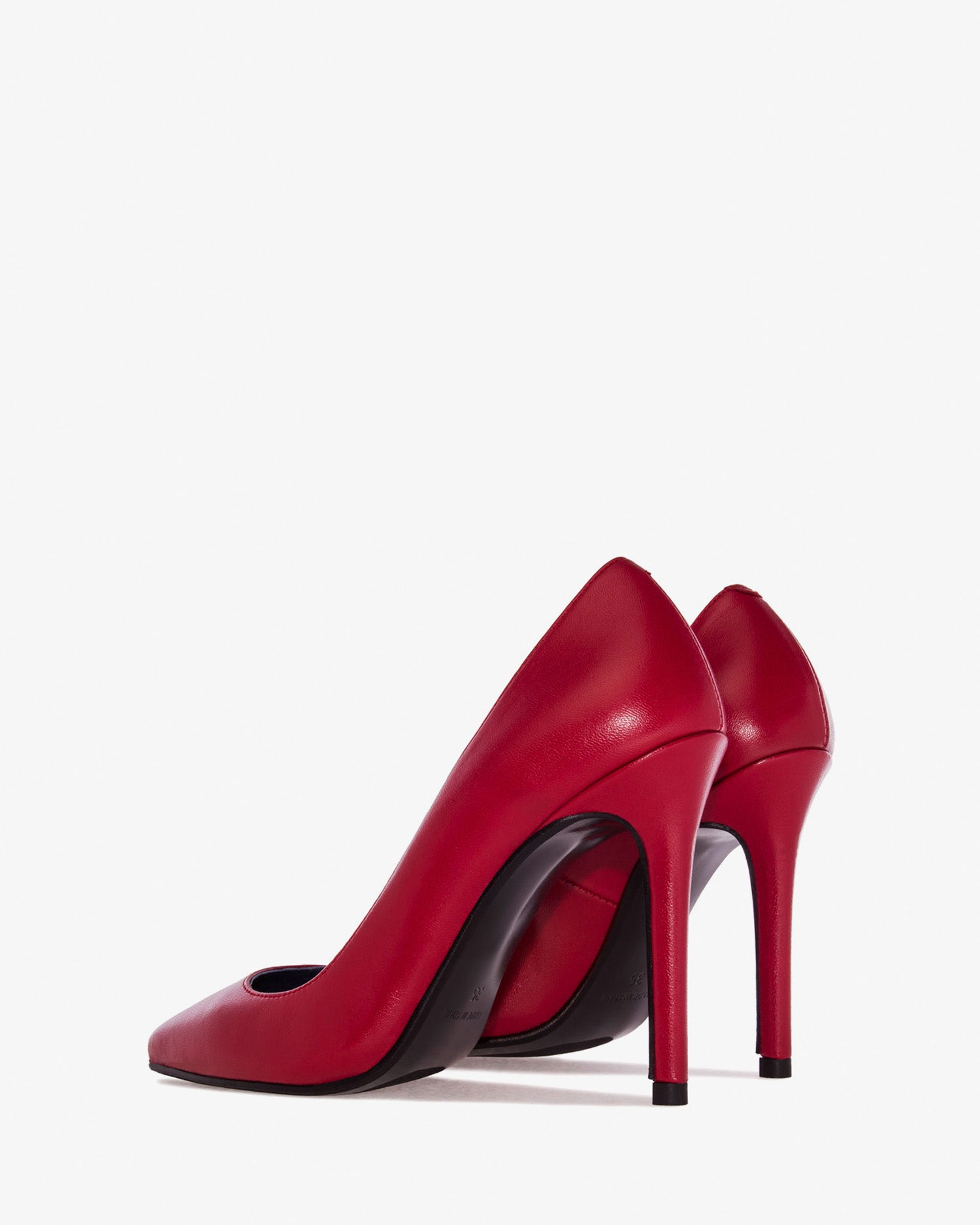 Scarpa con tacco in pelle nappa bordeaux