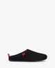 Unisex slippers in black mesh with black outsole