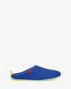 Spring/ summer unisex slippers in klein blue mesh with yellow outsole