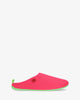 Spring/ summer unisex slippers in fuchsia mesh with green outsole