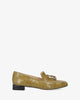 Olive coco leather loafers