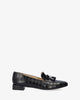 Black coco leather loafers
