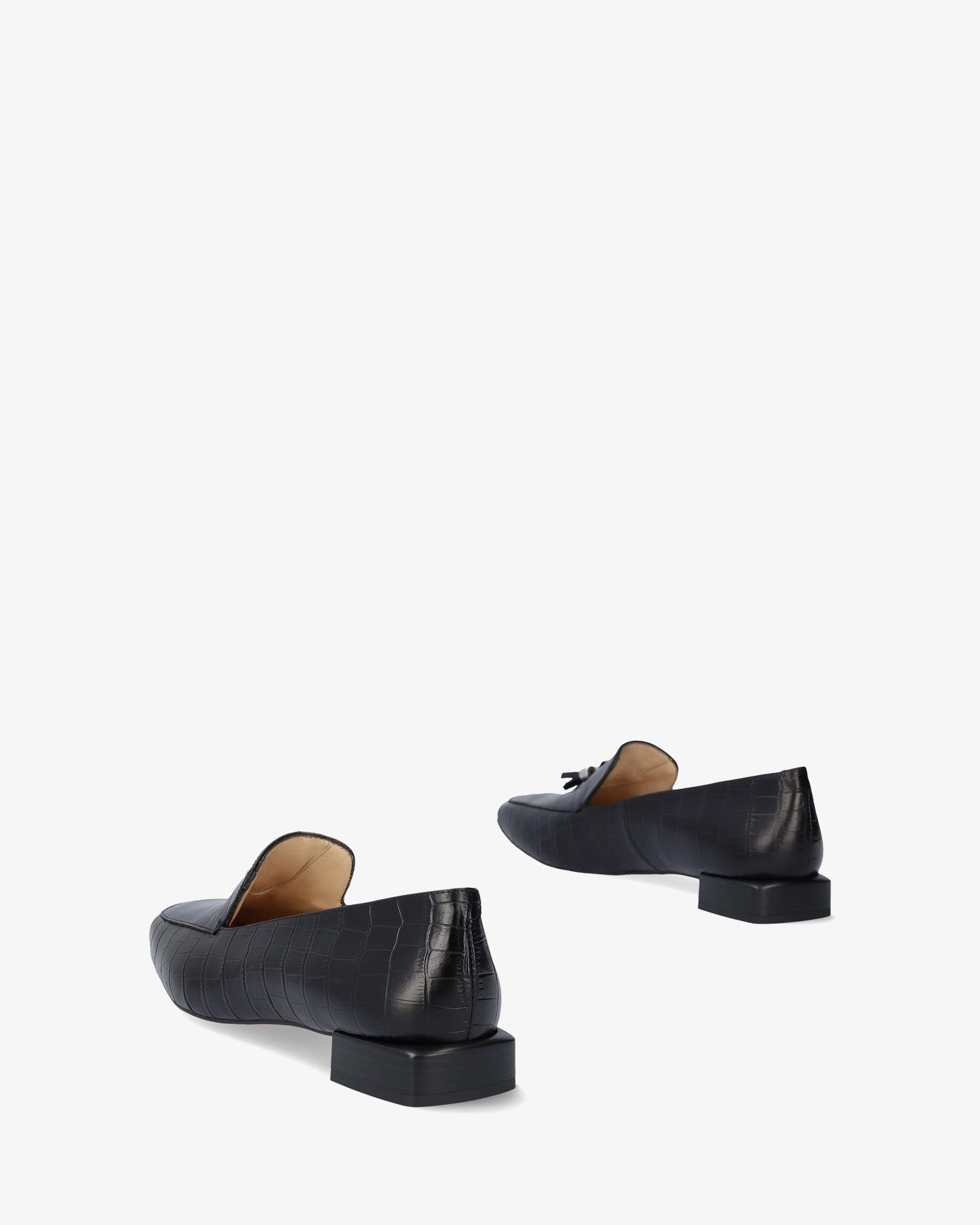 Mocasín piel coco negro