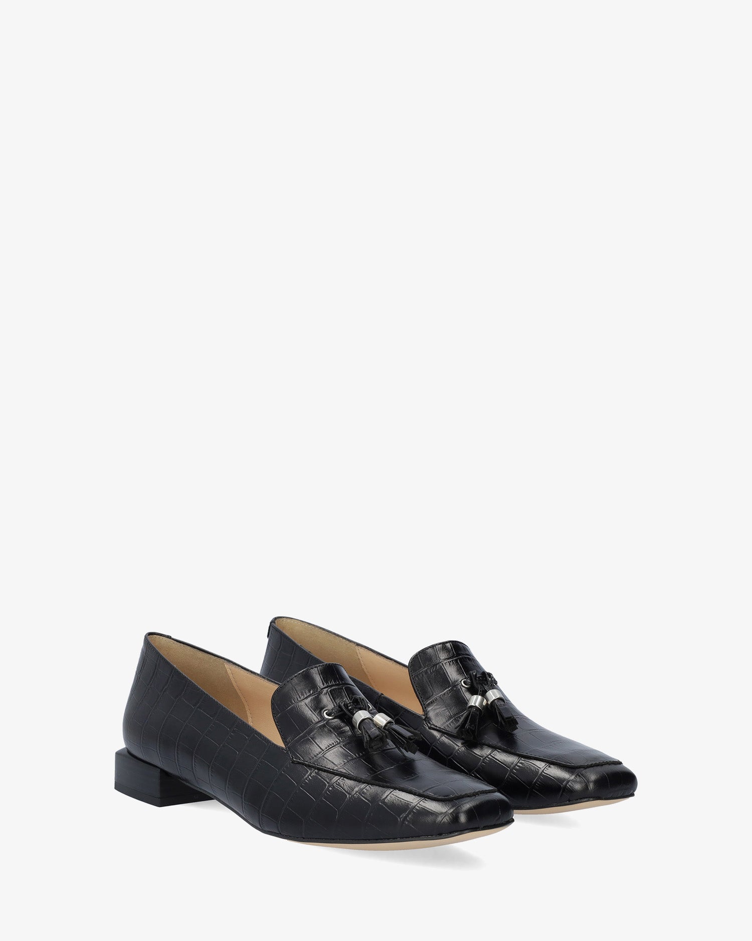 Mocasín piel coco negro