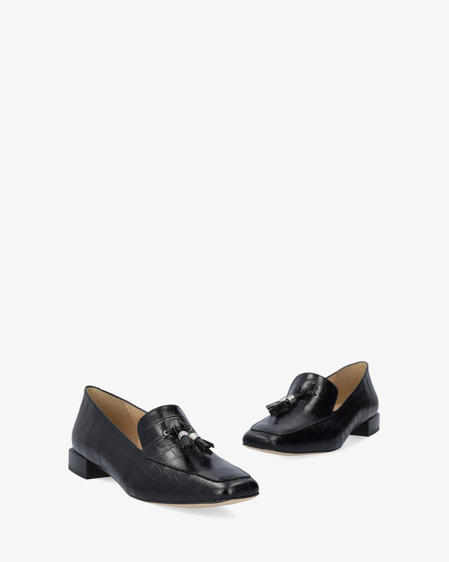Mocasín piel coco negro
