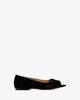 Ballerine en peep toe en daim noir