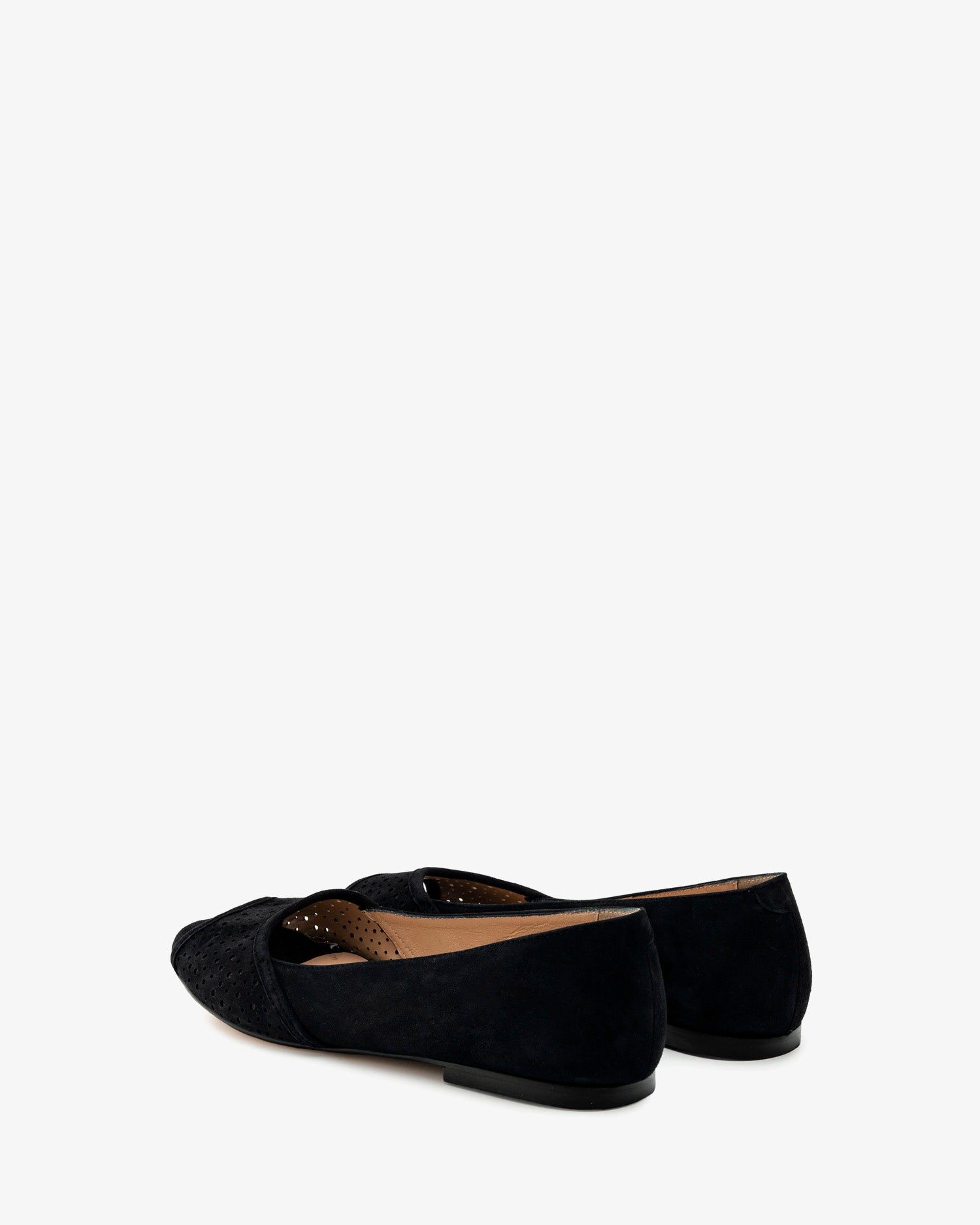 Bailarina peep toe ante negro