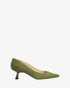 Buty na obcasie zamszowe khaki