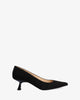 Buty na obcasie zamszowe czarne