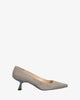 Buty na obcasie zamszowe lodowe