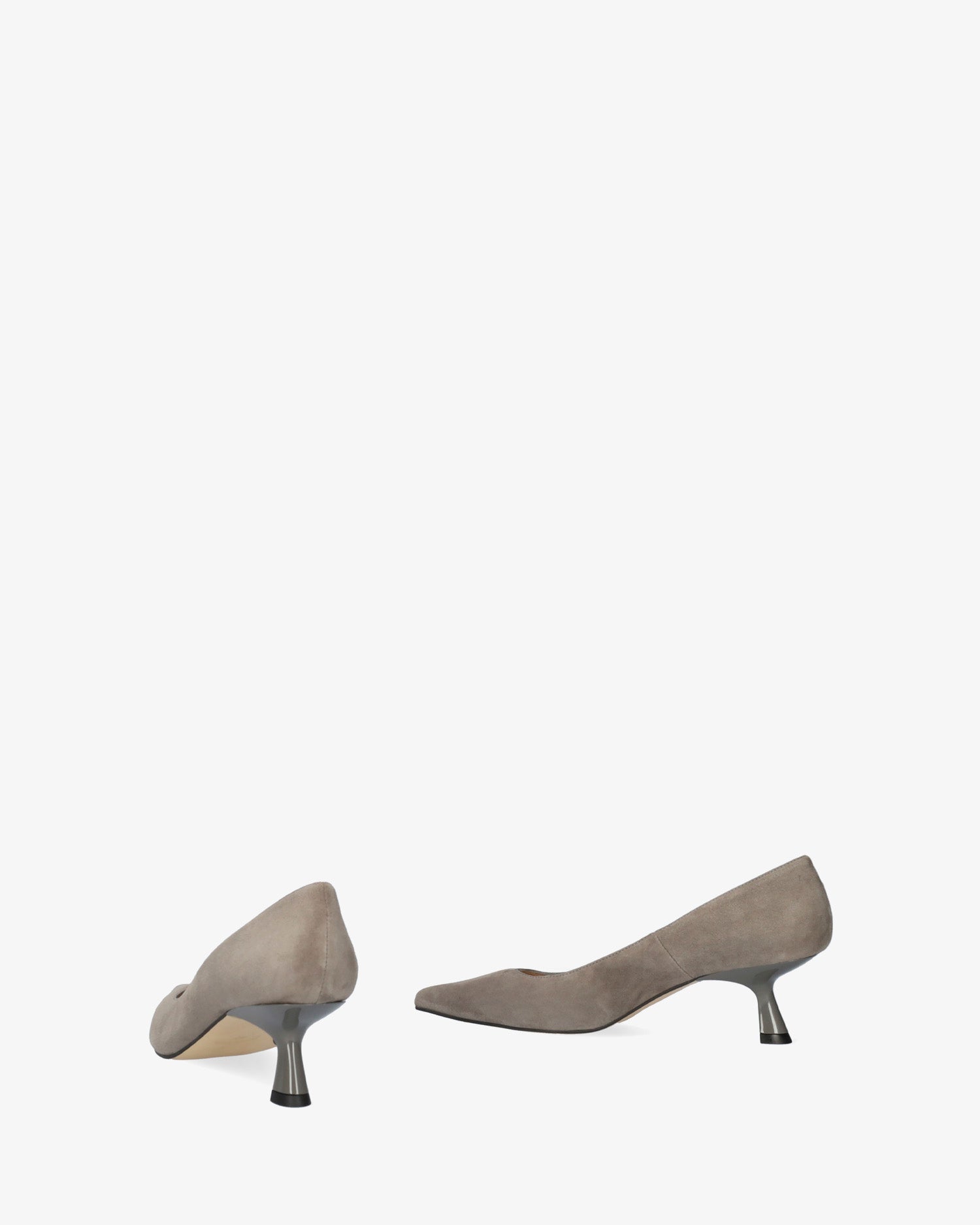 Zapato de tacón en ante antracita