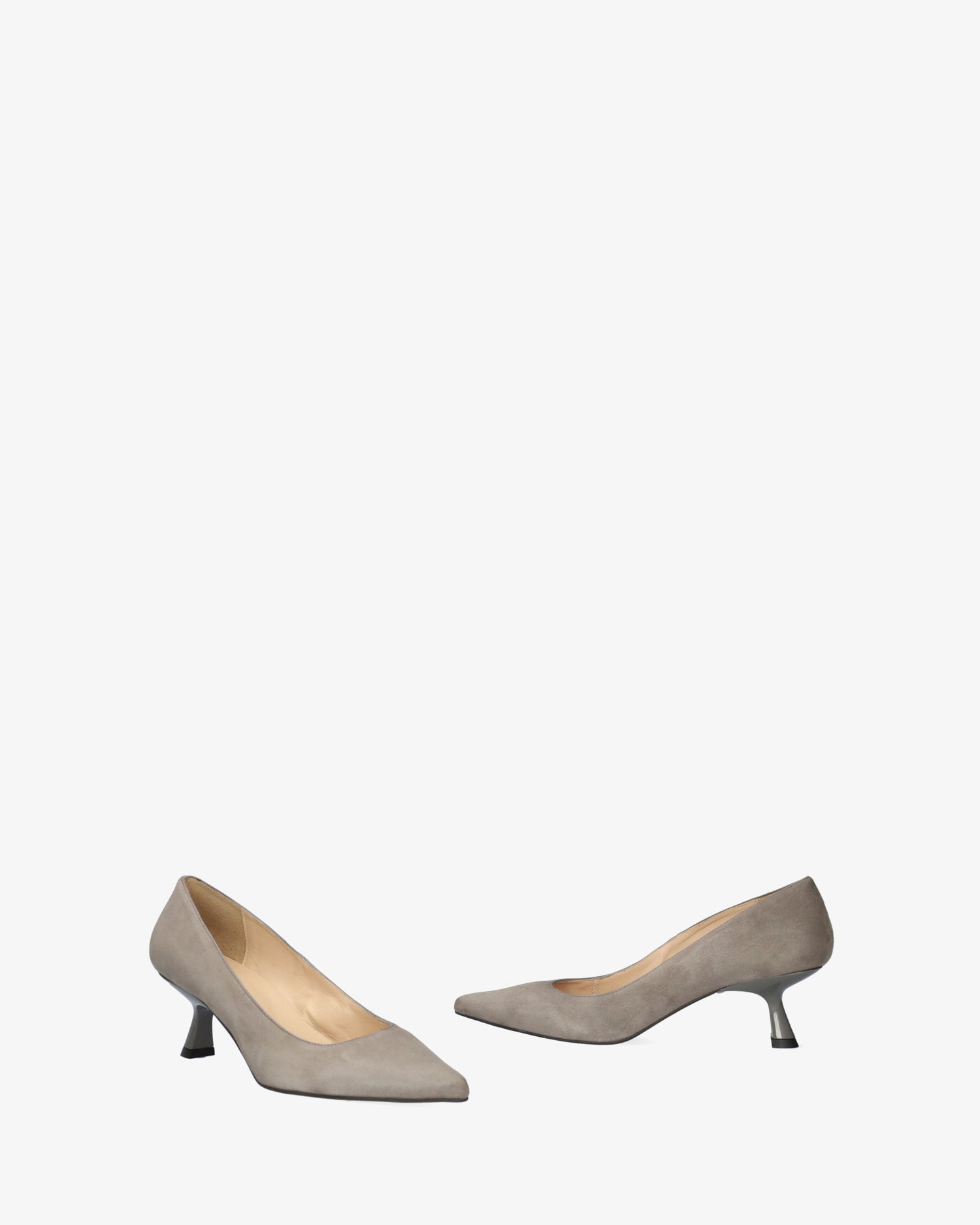 Zapato de tacón en ante antracita