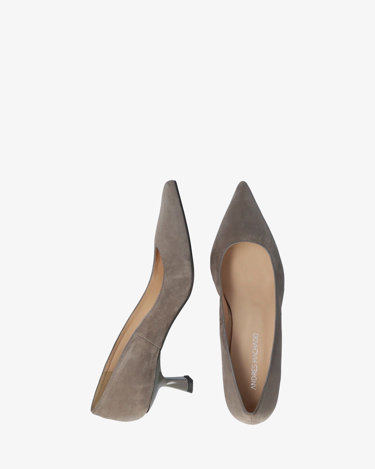 Zapato de tacón en ante antracita