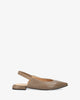 Ballerina piatta slingback in pelle taupe
