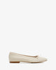 Ballerines plates en cuir blanc cassé