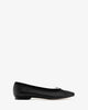 Ballerines plates en cuir noir