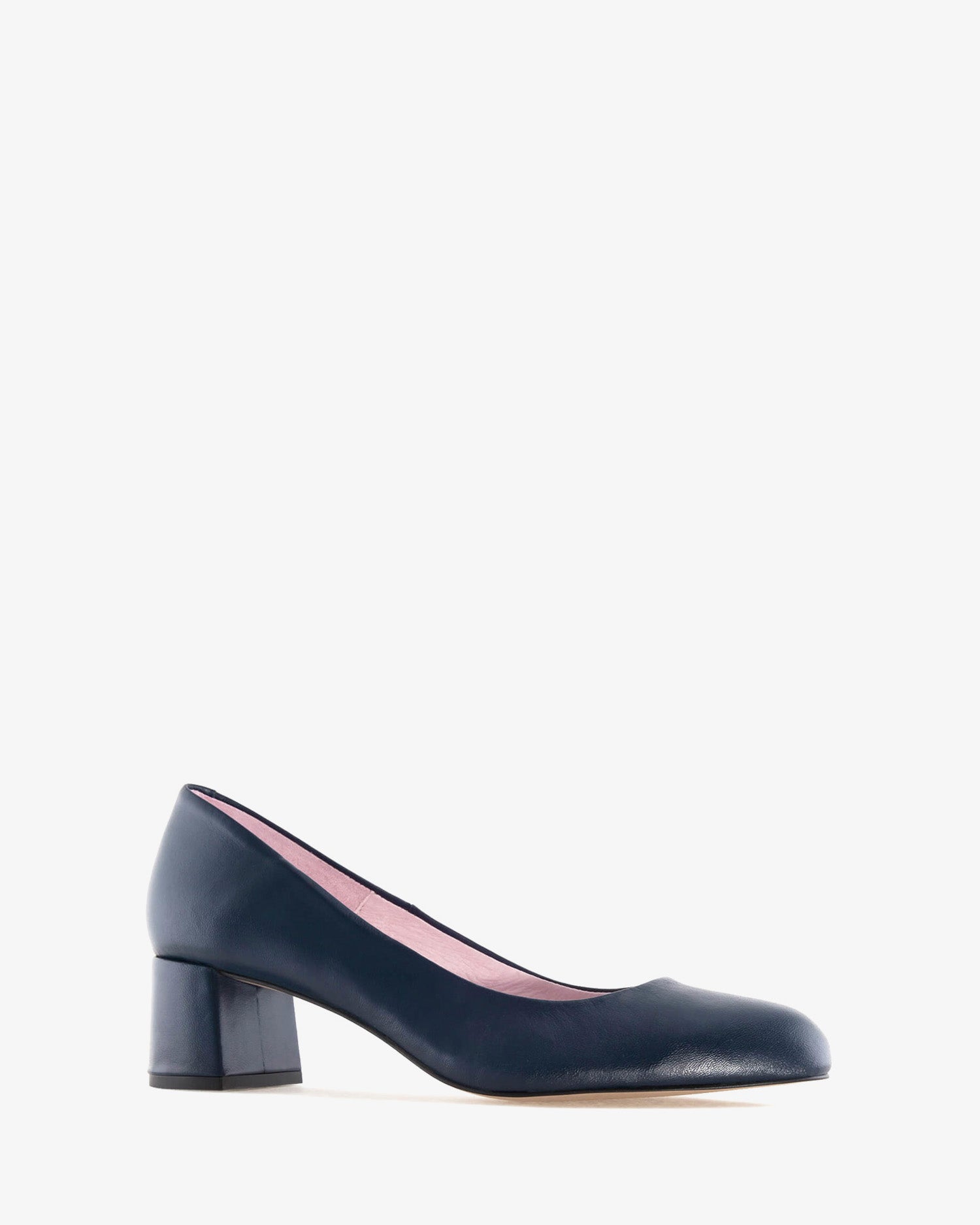 Décolleté in pelle blu navy