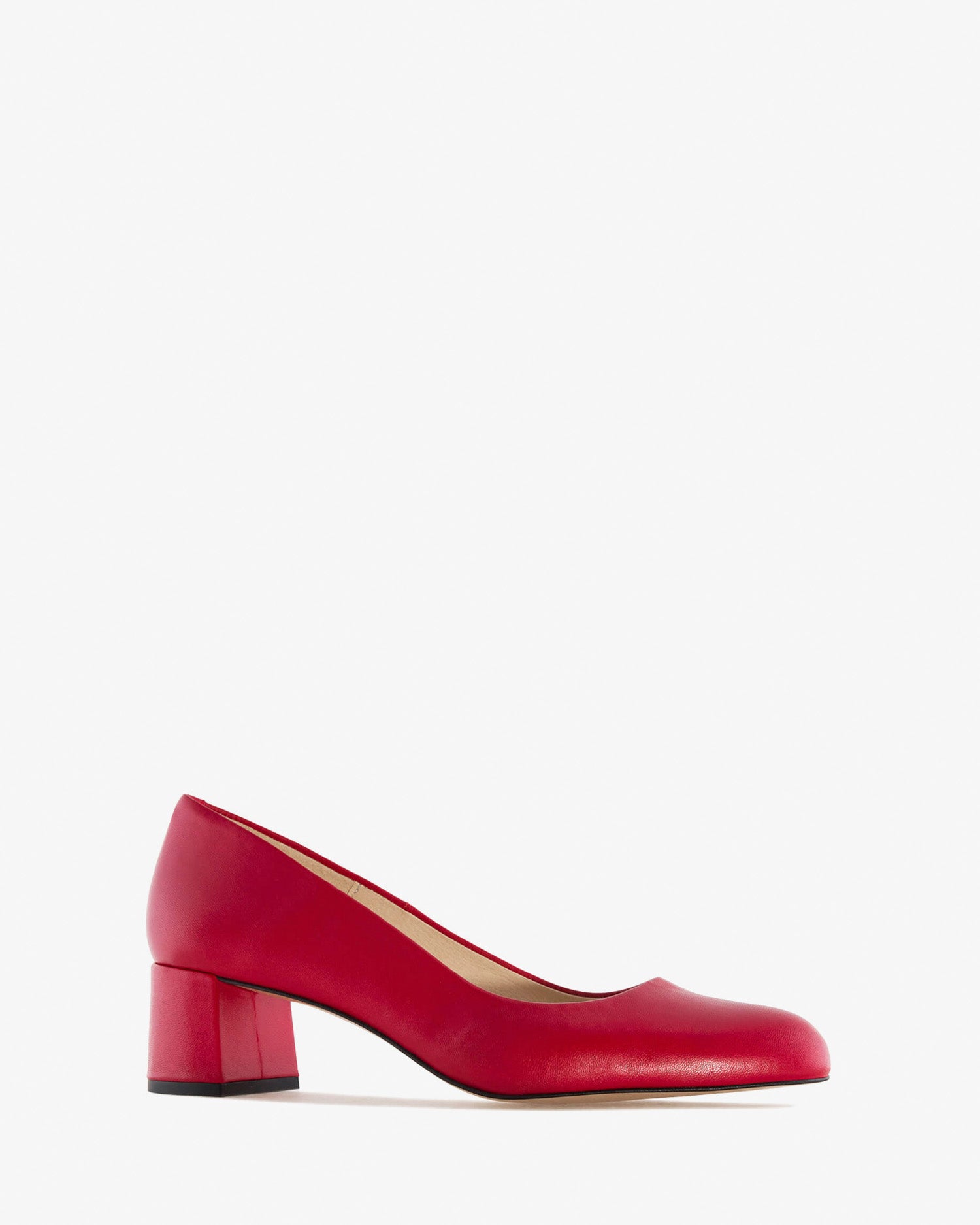 Décolleté in pelle rossa