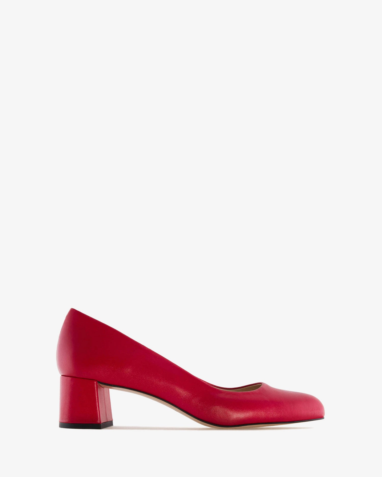 Décolleté in pelle rossa