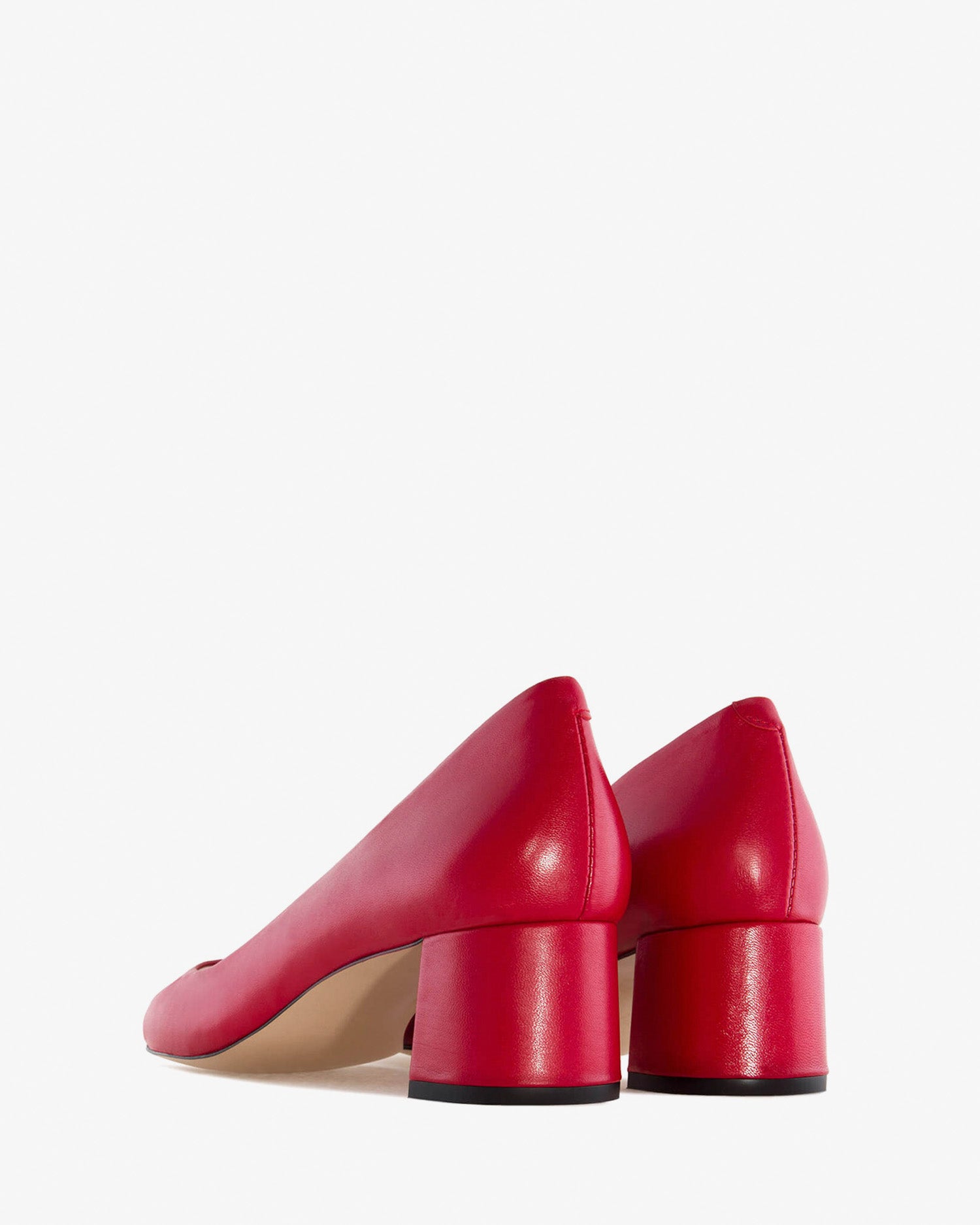 Décolleté in pelle rossa