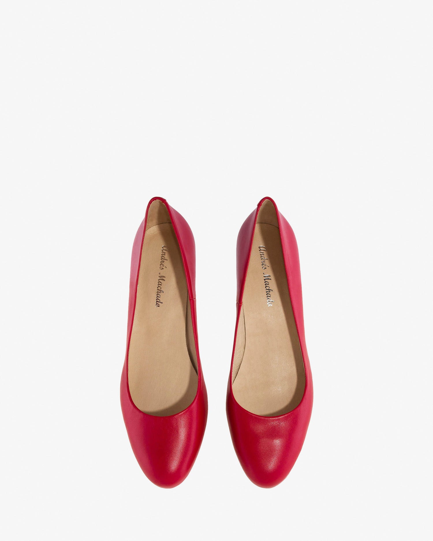 Décolleté in pelle rossa