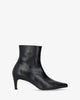 Leather ankle boots with heel black