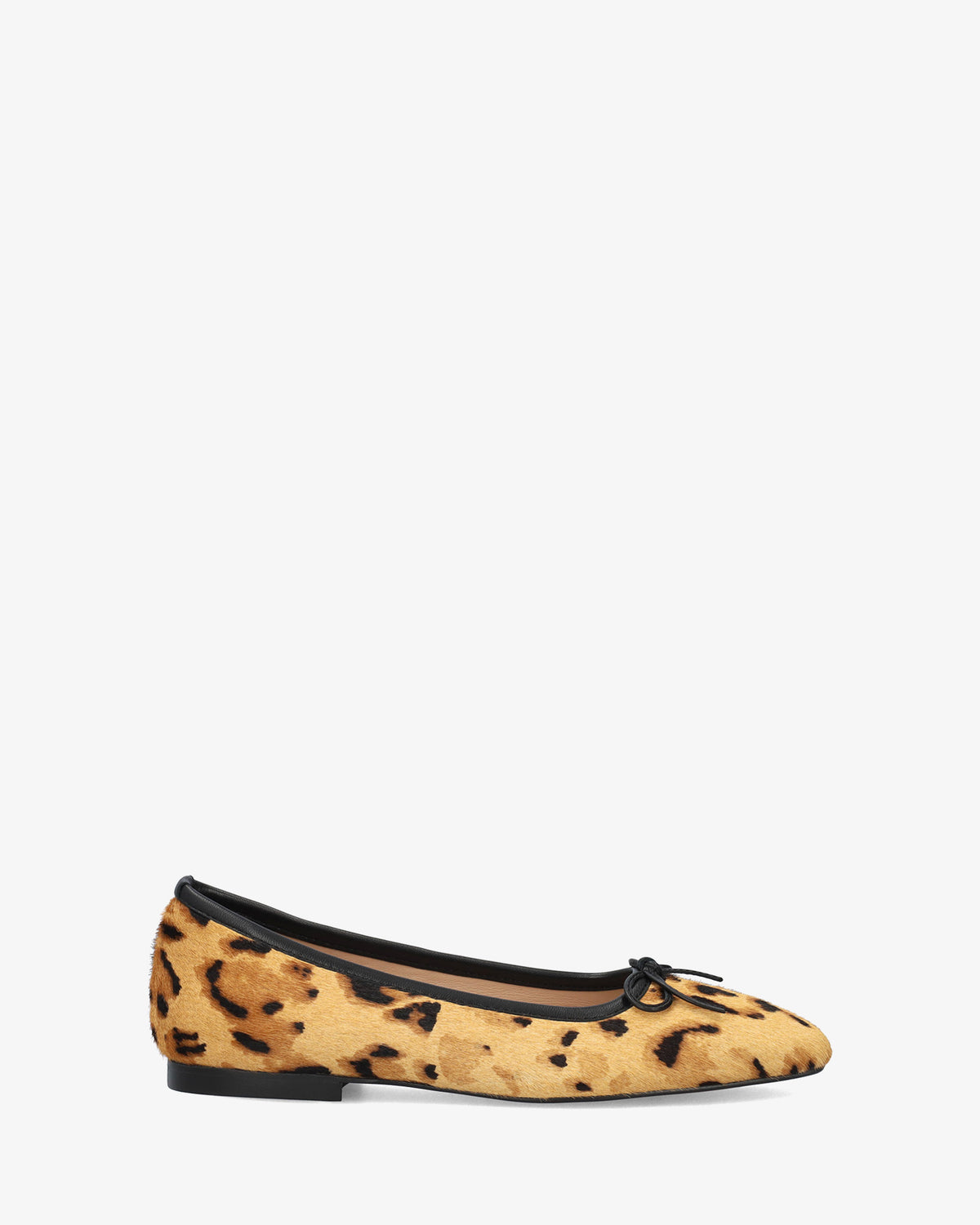 Sabrinas rasas em pele com estampado cheetah 