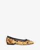 Sabrinas rasas em pele com estampado cheetah 