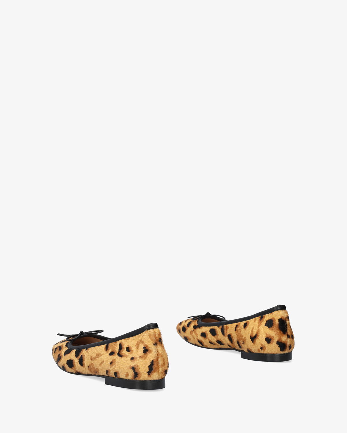 Sabrinas rasas em pele com estampado cheetah 