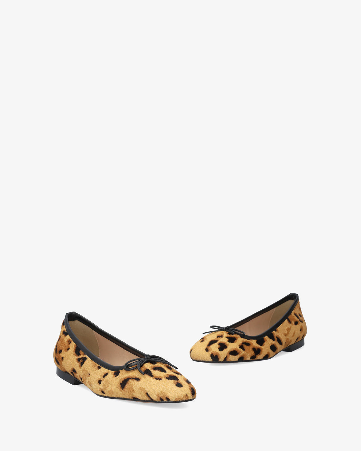 Sabrinas rasas em pele com estampado cheetah 