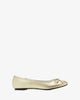 Ballerines classiques aspect cuir souple or