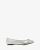 Ballerines classiques aspect cuir souple argent